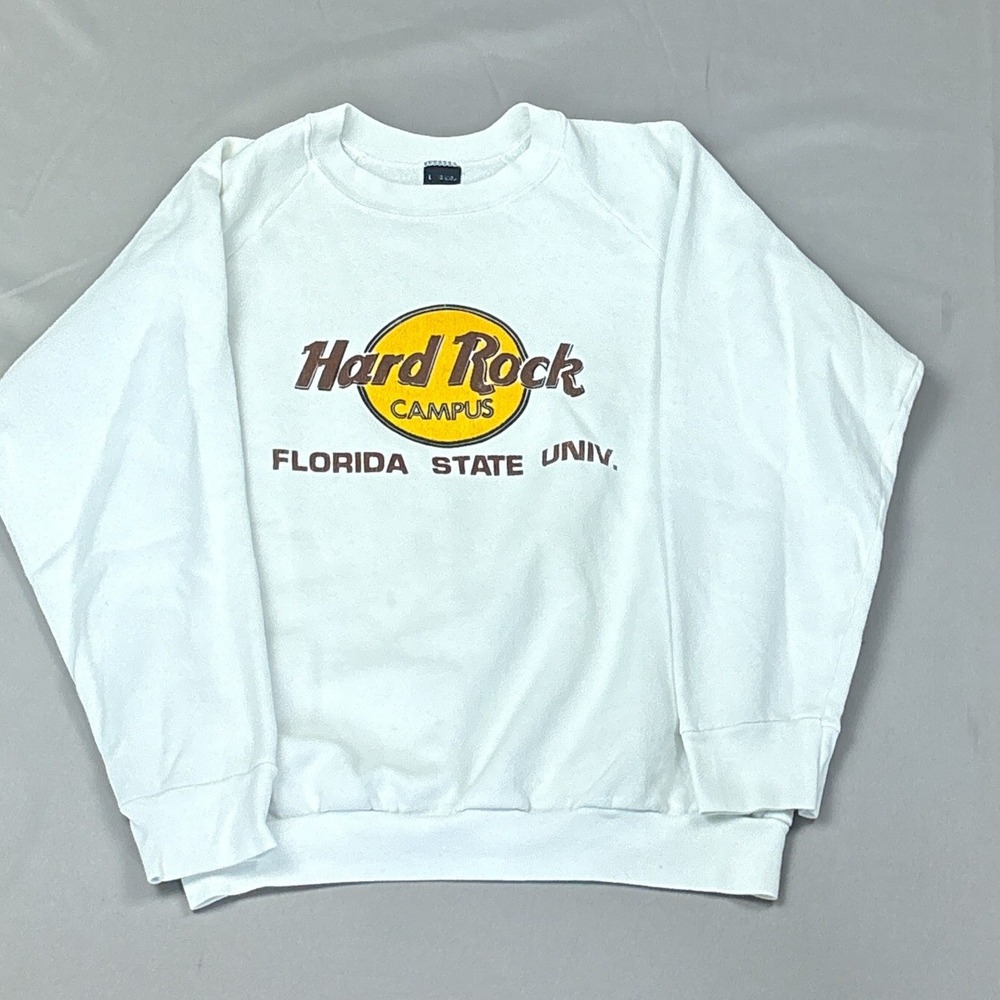 VTG 80s Hard Rock College Florida State University Large Crewneck Sweatshirt FSU
